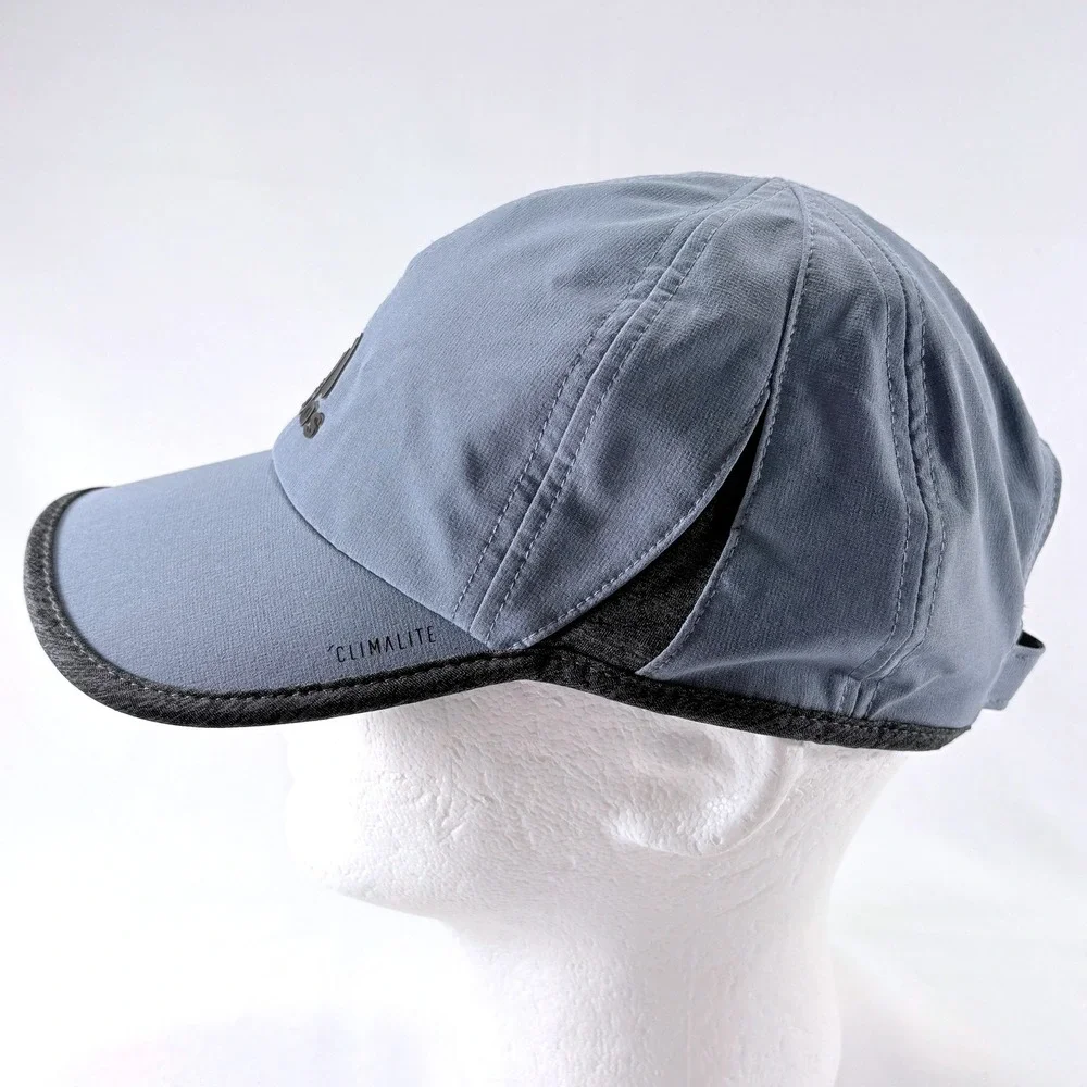 Adidas Climalite Gray Running Adjustable Sporty Performance Baseball Cap Hat